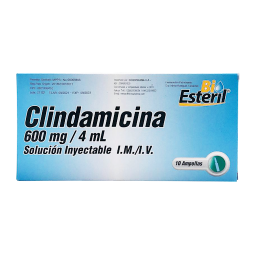 CLINDAMICINA 600 mg/4 mL x 10 AMP