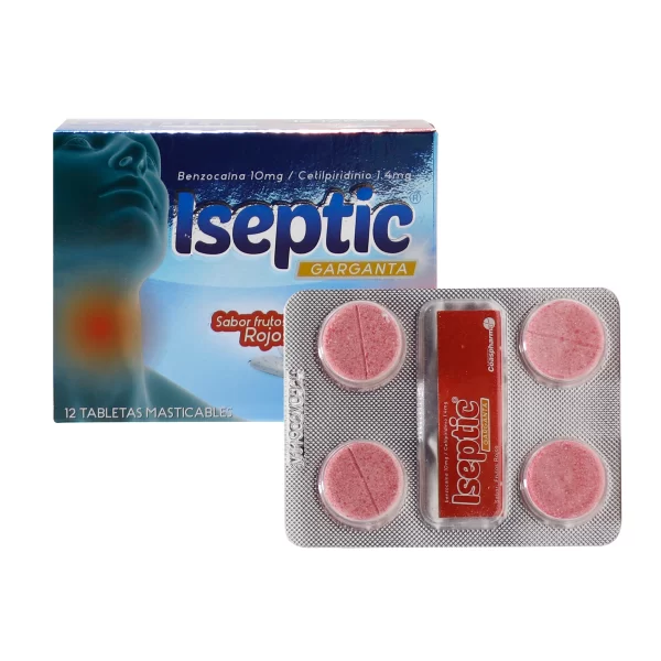 ISEPTIC FRUTOS ROJOS x 12 TAB MAST