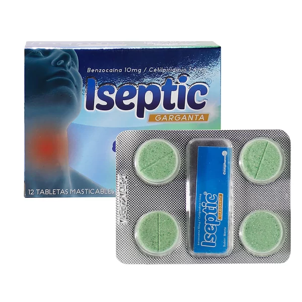 ISEPTIC MENTA x 12 TAB MAST