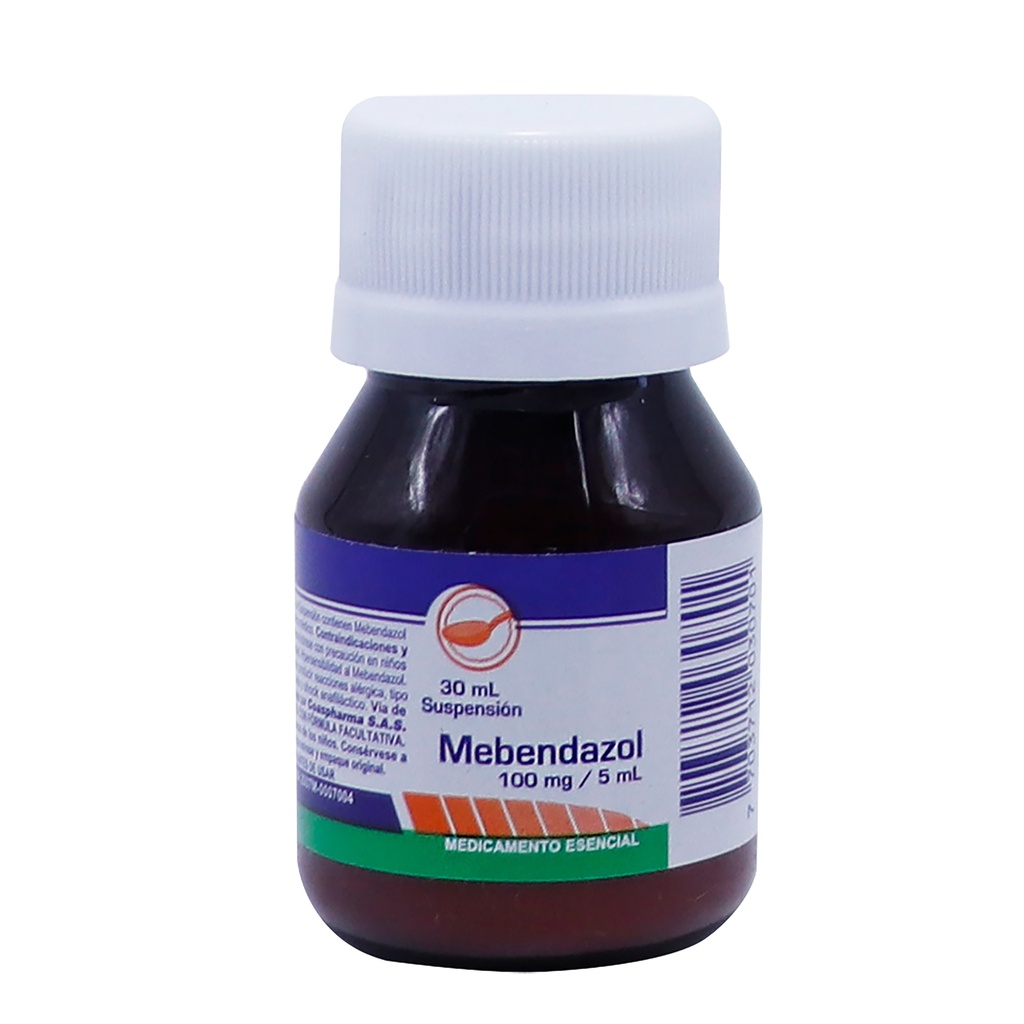 MEBENDAZOL 100 mg /5mL x 30 mL SUSP