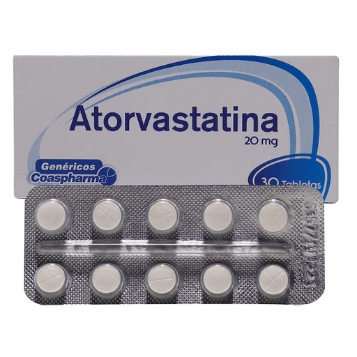 [RLP-0002] ATORVASTATINA 20 MG x 30 TAB