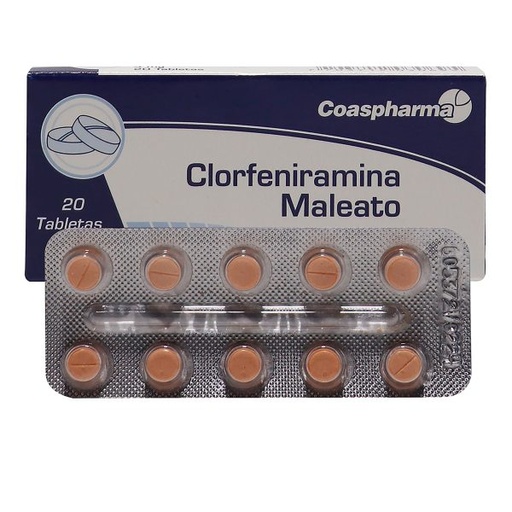 [ATA-0001] CLORFENIRAMINA 4 mg x 20 TAB