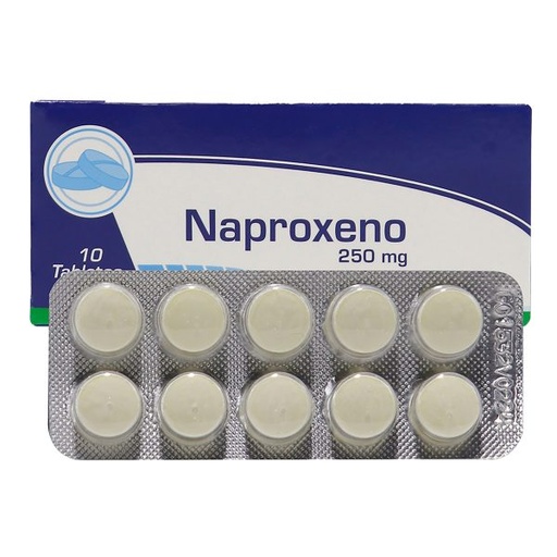 [AINE-002] NAPROXENO 250 mg x 10 TAB
